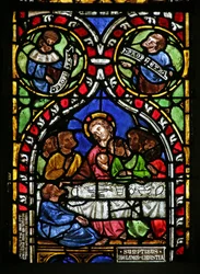 最後の晩餐を描いたウィンドウ